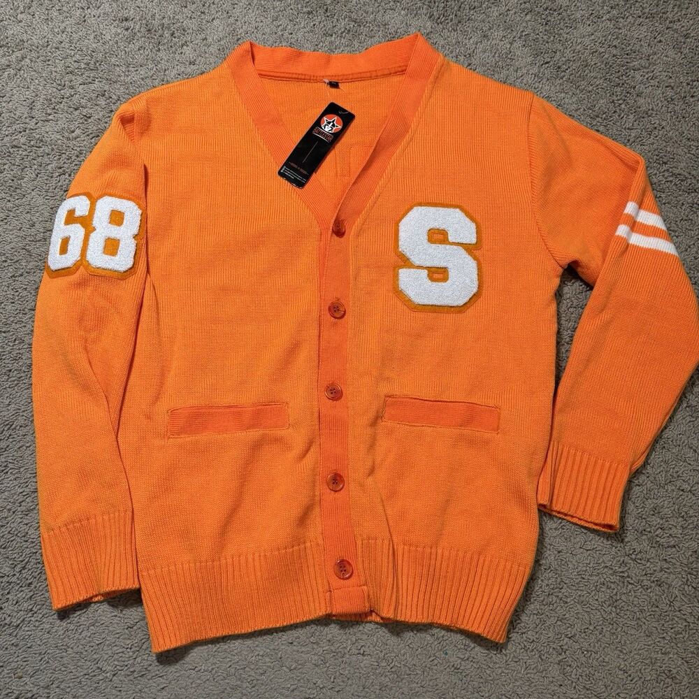BattleStar Phoenix Suns Varsity Cardigan Sweater Orange Men’s Medium PHX 68